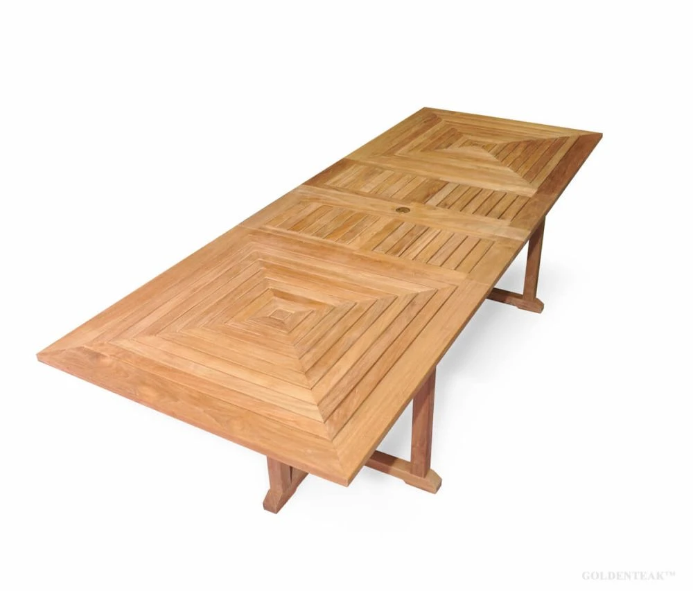 Nantucket Grand Teak Extension Table - Seats 12-14 | GoldenTeak