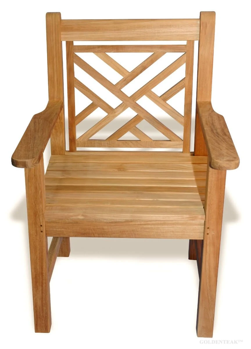 Teak Chair Chippendale with Arms, Teak Wood Furniture