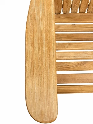 GOLDENTEAK Teak Adirondack Chair showing Premium Grade A teak Wood.