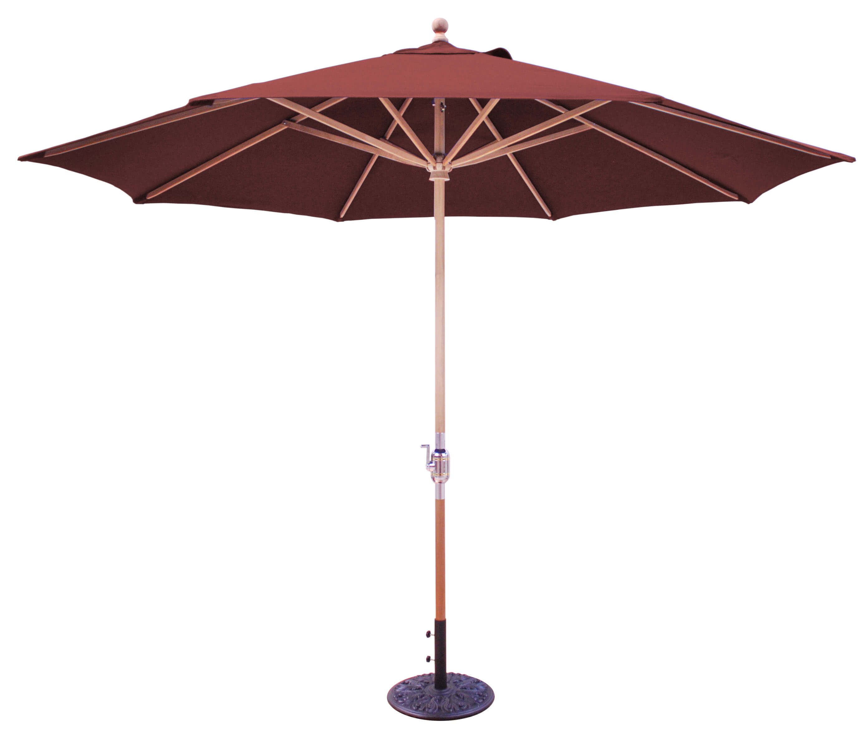 1/2 patio umbrella with tilt Outdoor Steel Market Patio Umbrella Decoration w/ Tilt, Crank Lift