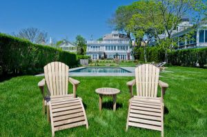 Teak Adirondack Chairs at Luxury Beach House