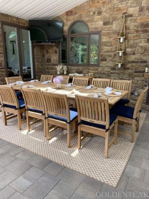 Teak Patio Dining Set for 10 - Teak Outdoor Dining from Goldenteak
