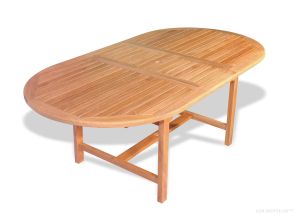 Teak Dining Table Oval Extension 102M - Jupiter Collection