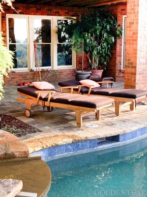 Teak Chaise Lounges and Dining Set for 4 - Customer Photo - Goldenteak