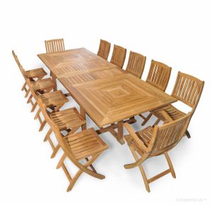 Nantucket Dining Set Seats 12 |  Premium Teak