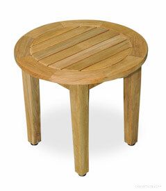 Teak Occasional Table Round 18.5 inch Dia, 17 in H - Millbrook Collection