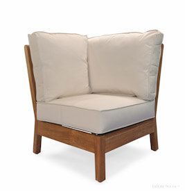 Teak Deep Seating CORNER UNIT with cushions - Belvedere Collection