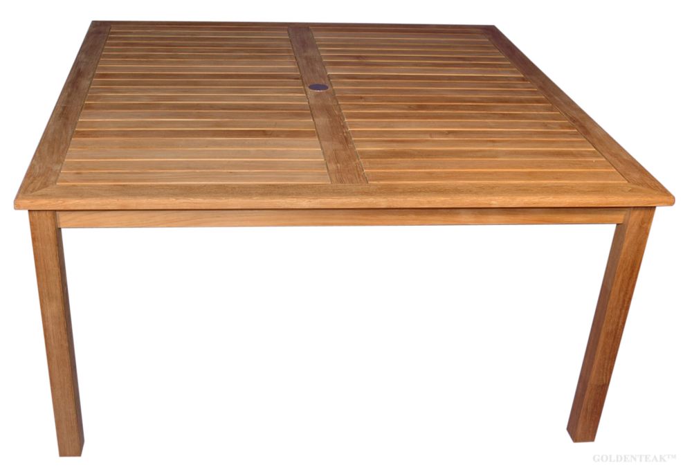Teak 60 Square Dining Table Large, Teak Outdoor Dining Table