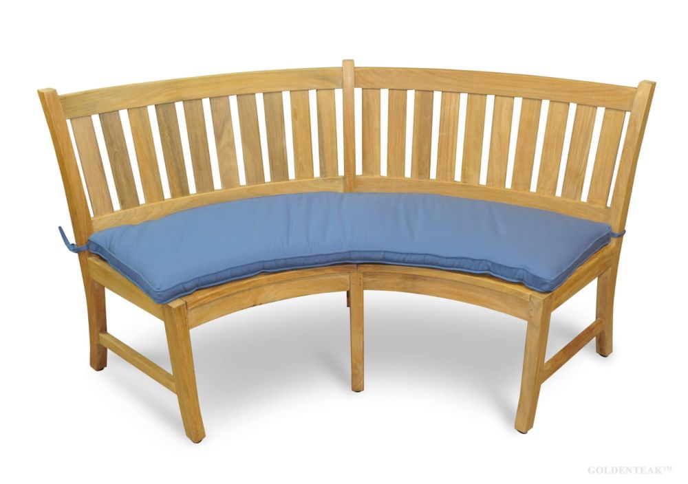 Outdoor Cushion For Circular Teak Bench, Park Bench Cushions Outdoor Furniture
