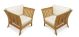 PAIR of Teak Deep Seating Club Chair Fan Back - Nevis Island Estate Collection