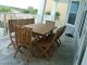 Teak Patio Set Rect. Extension Table and Teak Providence Chairs - Customer Photo Florida