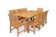 Teak Patio Dining Set for 8 Rectangular Table 8 Millbrook Chairs | Premium Teak