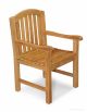 Aquinah Teak Curved Top Dining Chair with Arms