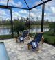 Teak and Sling Chaise Lounge Navy - Customer Photo - LS