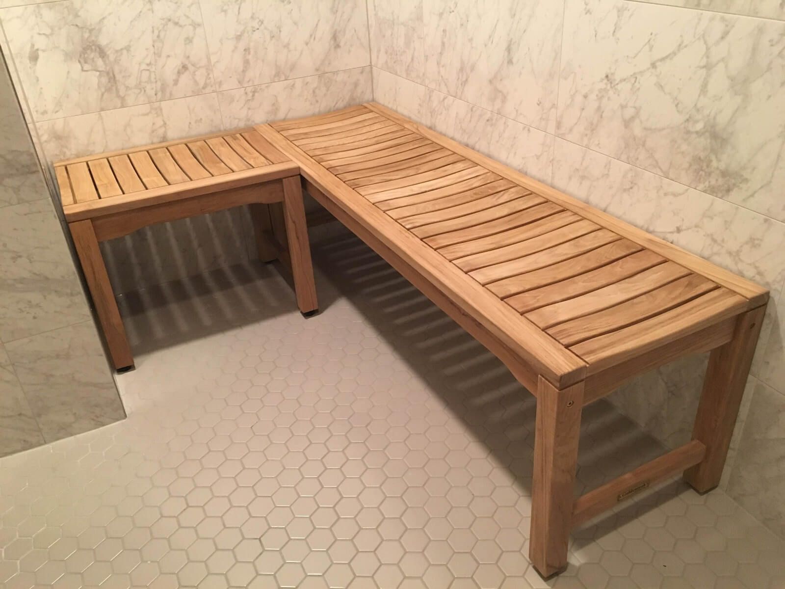 Teak Backless bench 2 ft, Shower bench 24 in Rosemont Collection