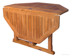 Teak Folding Tables From Goldenteak suitable for Florida Condos in Miami, West Palm, Sanibel and others